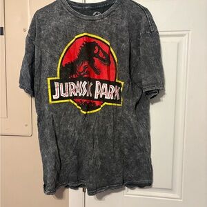 Jurassic Park womens T-Shirt - Black and Red